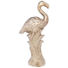 KARE Design Статуэтка Flamingo, коллекция "Фламинго" 27*57*18, Керамогранит, Золотой