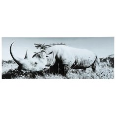 KARE Design Картина Rhino, коллекция "Носорог" 160*60*4, Стекло, Бумага, Серый
