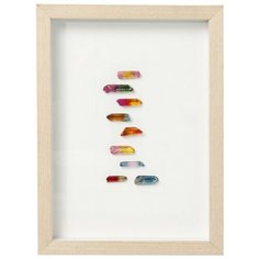 KARE Design Картина в рамке Rainbow, коллекция "Радуга" 30*40*4, Бумага, Стекло, МДФ, Бук, Белый