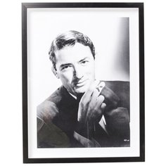 KARE Design Картина в рамке Actor, коллекция "Актер" 84*64*4, Бумага, Стекло, АБС-пластик, МДФ, Белый, Черный, Серый