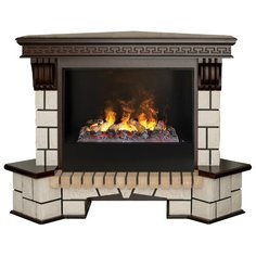 Электрокамин RealFlame Stone corner 26 AO с Cassette 630 3D + вставка