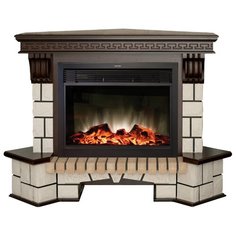 Электрокамин RealFlame Stone corner 26 AO с Moonblaze black