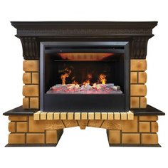 Электрокамин RealFlame Stone Brick 26 AO с Helios SBG 26 3D