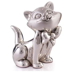 Статуэтка "Котик с бантом" Nuova MaxArt Z816SAT Серебряный