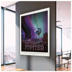 Картина NASA Юпитер 60х80 см. натуральный холст RED Panda
