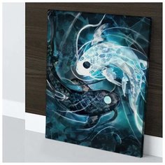 Картина Инь Ян 50х70 см. синтетический холст RED Panda