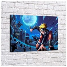 Картина Наруто Узумаки 60х80 см. натуральный холст RED Panda