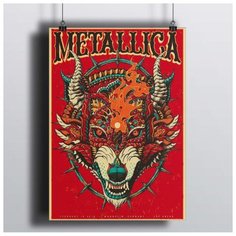 Постер Metallica 50х70 см. RED Panda