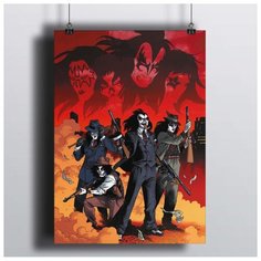 Постер Kiss - Gangster 50х70 см. RED Panda