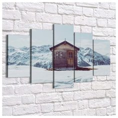 Картина Домик В Горах(Размер-M)синтетический холст RED Panda