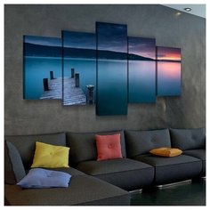 Картина Французское Озеро(Размер-M)синтетический холст RED Panda