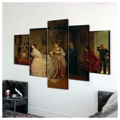 Картина Павел Федотов - Сватовство Майора(Размер-S)синтетический холст RED Panda