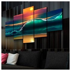 Картина Морской Градиент(Размер-M)синтетический холст RED Panda