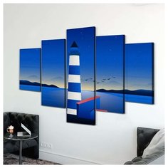 Картина Маяк Минимализм(Размер-S)натуральный холст RED Panda