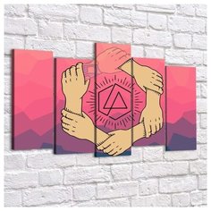 Картина Linkin Park(Размер-M)синтетический холст RED Panda