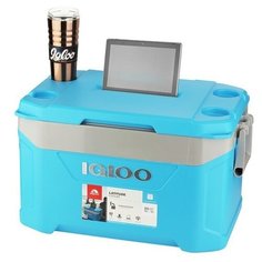 Изотермический пластиковый контейнер Igloo Latitude 50 Cyan blue