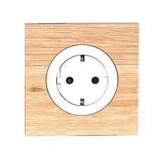 Одиночная деревянная рамка c острыми углами для розетки/выключателя Legrand Celiane, светлый дуб Na Brevno