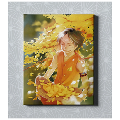 "Интерьерный постер на стену для дома, в подарок / Картина на холсте для интерьера - Аниме ""Ван-Пис. Луффи"", размер 30х40см" Моя Печать