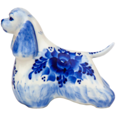 Статуэтка Собака Американский кокер спаниель Породистая Гжель ручная роспись