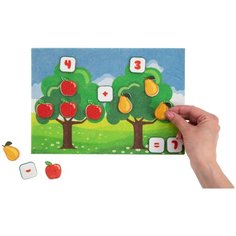 Обучающая игра из фетра на липучках "Учимся считать" Веселые липучки