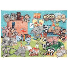 Развивающая игра из фетра на липучках "Комната с игрушками" Веселые липучки