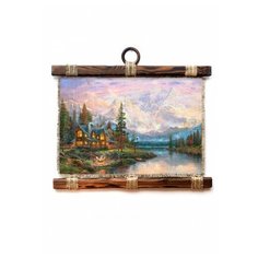 Панно Универсальный свиток Дом у озера А3 гориз.