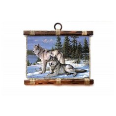 Панно Универсальный свиток Два волка А3, гориз