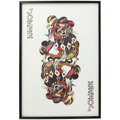KARE Design Картина в рамке Art Joker, коллекция "Джокер" 100*145*4, Бумага, Стекло, МДФ, Полистирол, Мультиколор