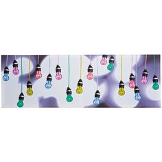KARE Design Постер со светодиодами Bulb, коллекция "Лампочки" 90*30*3, Холст, Полиэстер, Светодиоды, Ель, Мультиколор