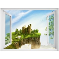 Фотообои/H коллекция Окно с видом на замок 200х147-2 см Divino