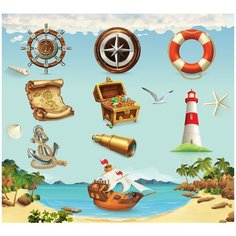 Фотообои/E коллекция Фотообои/E коллекцияДля пиратов 300х270 см Divino