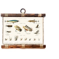 Панно Универсальный свиток "рыболовные приманки " горизонтальное А4