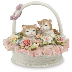 CMS-15/93 Фигурка Котята в цветочной корзине (Pavone)