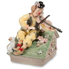CMS-23/31 Муз. фигурка Клоун-скрипач на крыше (Pavone)