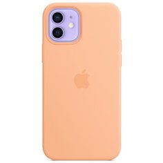 Панель-накладка Apple Silicone Case with MagSafe Cantaloupe для iPhone 12/12 Pro