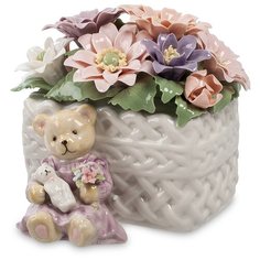 CMS-15/61 Муз. фигурка Медвежонок с цветами (Pavone)