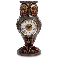 WS-186 Статуэтка-часы в стиле Стимпанк Сова Veronese