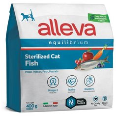 Сухой корм для стерилизованных кошек Alleva Equilibrium, , с рыбой 400 г