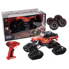 Машина на радиоуправлении BeBoy, Jeep Wrangler, радиоуправляемая, игрушечная, детская, игрушка, 1:12; 2,4G, с зарядным устройством, на аккумуляторе, с комплектом гусениц, красный