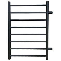 Полотенцесушитель водяной ARIANO Версаль 80х53 боковое подключение черный матовый, 8 перемычек, американки прямые 1x1 в комплекте