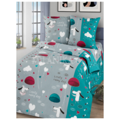 Комплект детского постельного белья Миланика "Счастливый день", 1,5 спальный, Бязь 100% хлопок, наволочки 70x70 Milanika