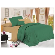 Комплект постельного белья Миланика "Фисташковый грильяж", 1,5-спальный, сатин 100% хлопок. Milanika