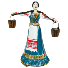 Интерьерная статуэтка Казачка с коромыслом (ручная роспись) Vernissage of History
