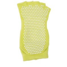 Носки противоскользящие для занятий йогой с открытыми пальцами, желтые Bradex