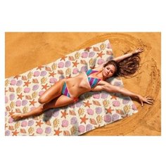 Пляжное покрывало "Ракушки", 145*200 см Сирень