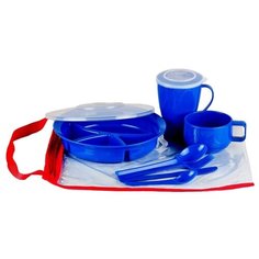 Набор посуды SOLARIS S1101 на 1 персону «Вахтовый метод» синий