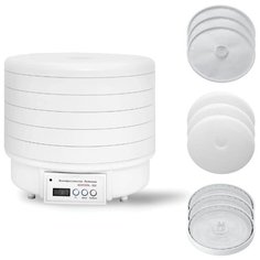 Сушилка для овощей и фруктов ВОЛТЕРА 500 с таймером и симисторным блоком управления + 3 поддона решето + 3 сетчатых поддона + 3 сплошных поддона для пастилы