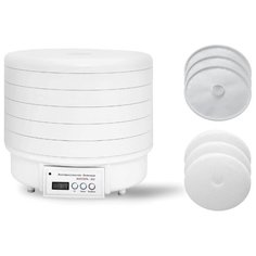 Сушилка для овощей и фруктов ВОЛТЕРА 500 с таймером и симисторным блоком управления + 3 сетчатых поддона + 3 сплошных поддона для пастилы