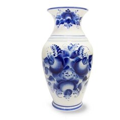 Ваза Роза Гжель ручная роспись Гжельский Фарфоровый Завод