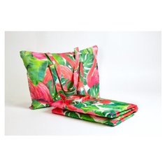 Пляжное покрывало "Фламинго", 145*200 см. Сирень